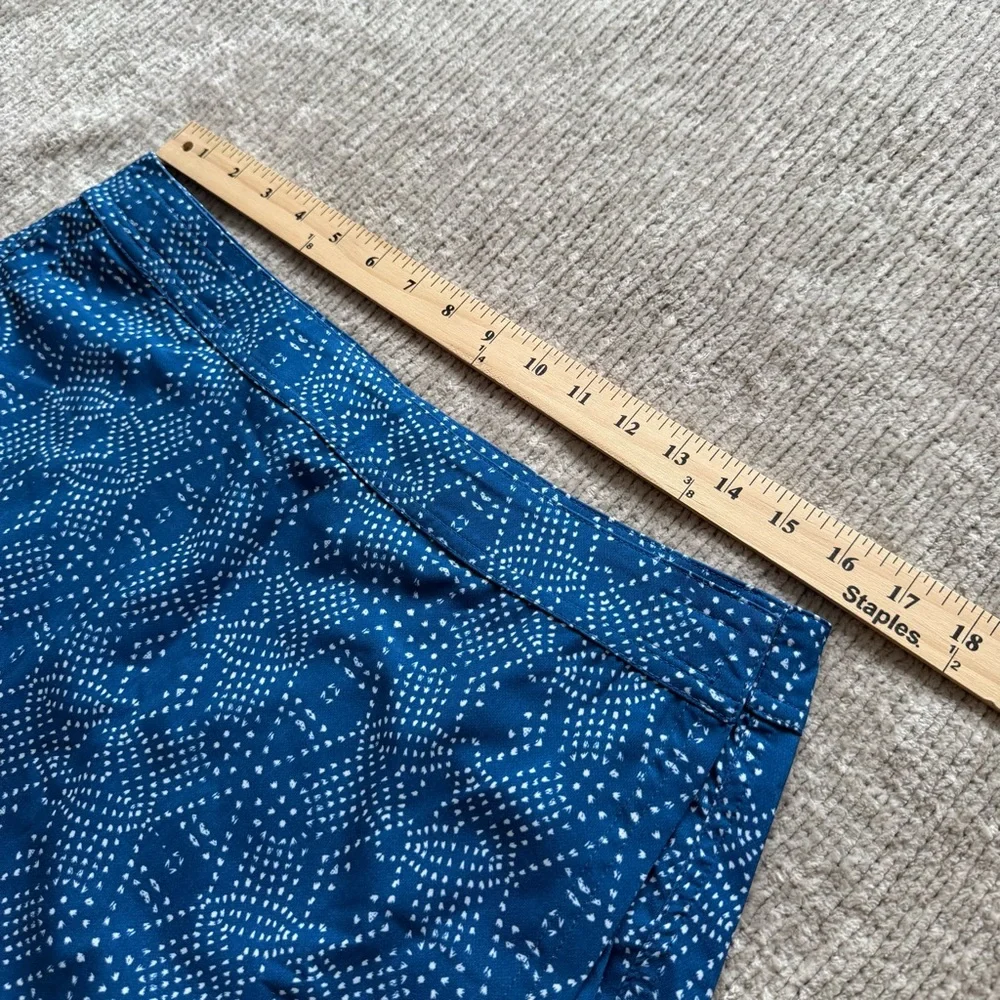 RipSkirt Blue Geometric Wrap Skirt Size L Travel Beach Adventure Skirt‎